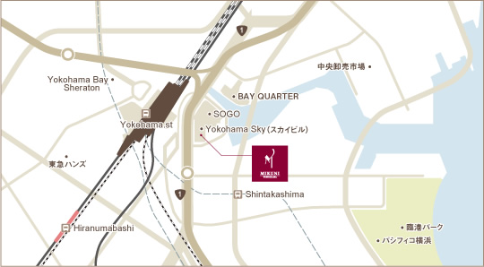 ミクニ ヨコハマへのアクセスマップ｜地図のご案内